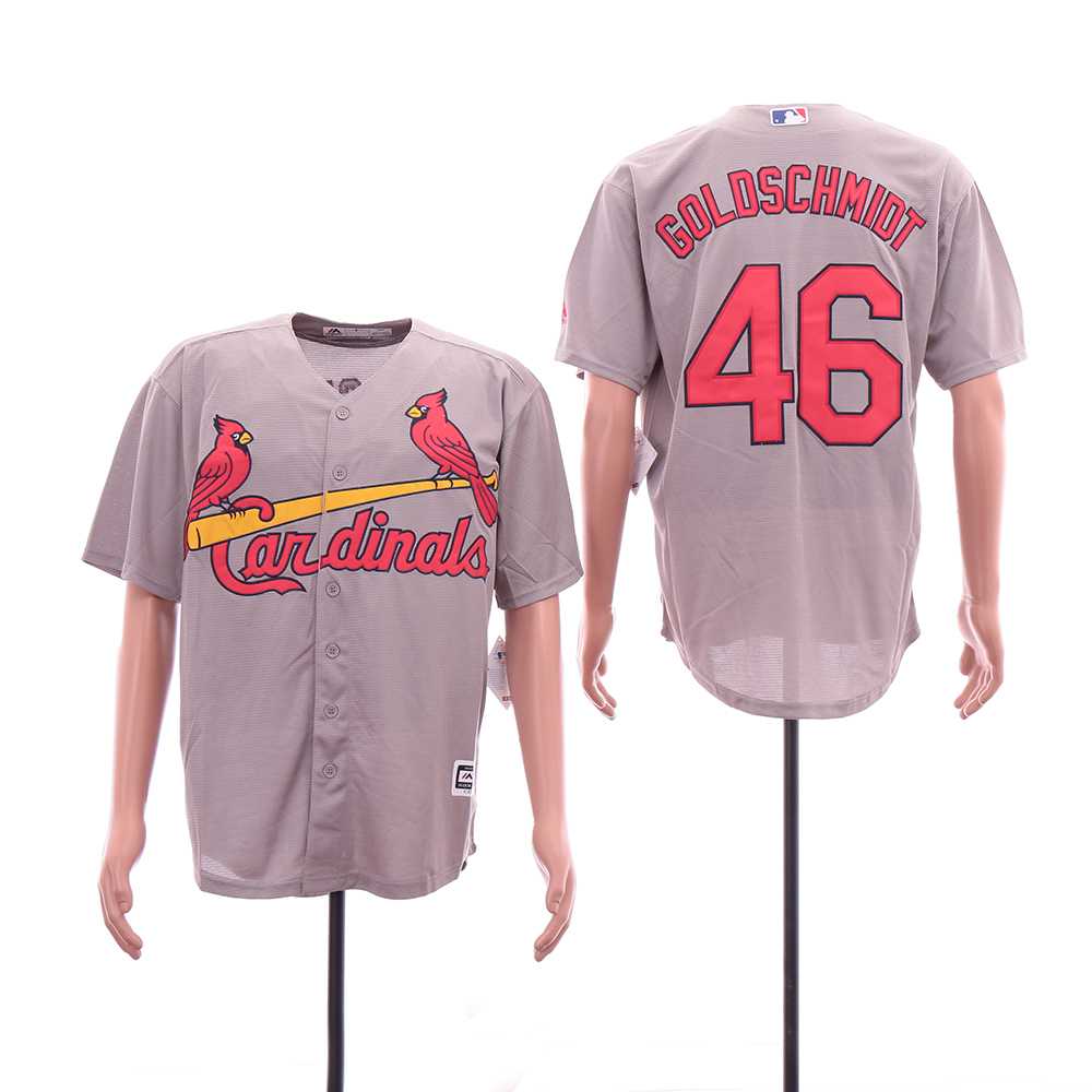 Cardinals 46 Paul Goldschmidt Gray Cool Base Jersey Sguo,We sell and wholesale Cardinals 46 Paul Goldschmidt Gray Cool Base Jersey Sguo on line form chian!